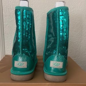 Ugg Australia classic short sparkles size 7 (women).  Green